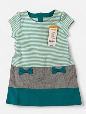 Gymboree Turquoise Striped Pocket Dress